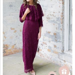 Antebellum Burgundy Dainty Jewells Dress
